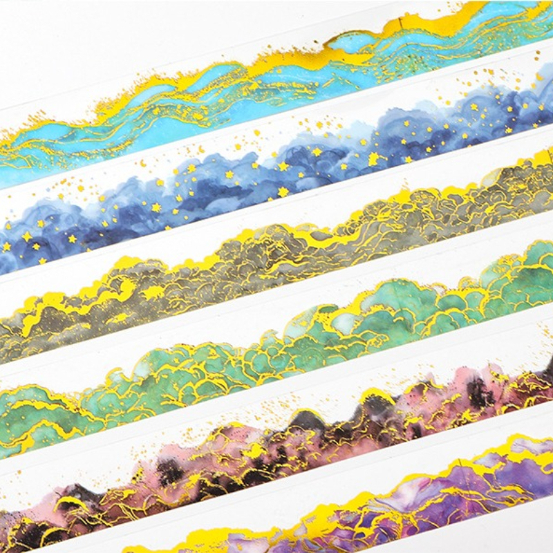 PET 테이프 - 바다 시리즈 빈티지 은하수 별빛 물결