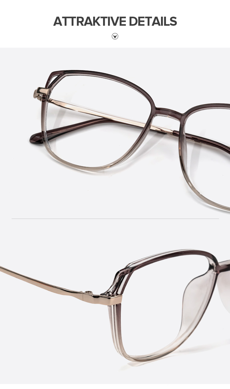 Haygood Braun Kristall Cateye Brille