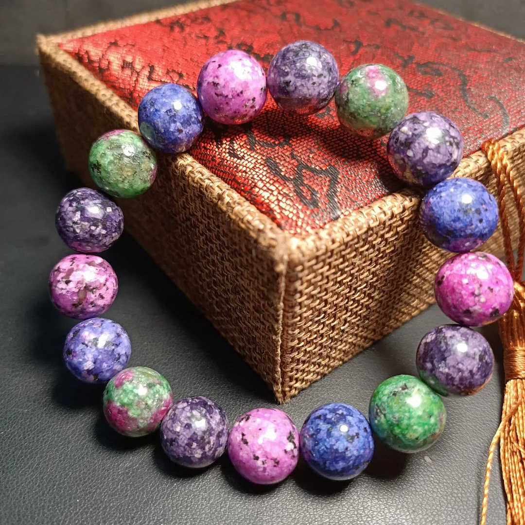 Rainbow Colorful Beaded Charm Bracelet