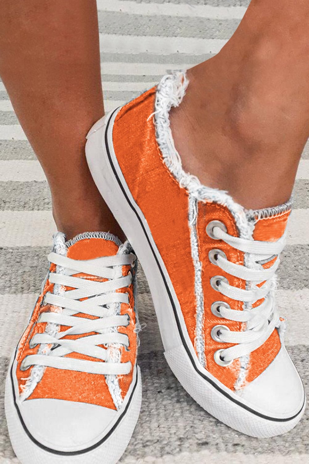 Orange Pumpkin Color Canvas Shoes