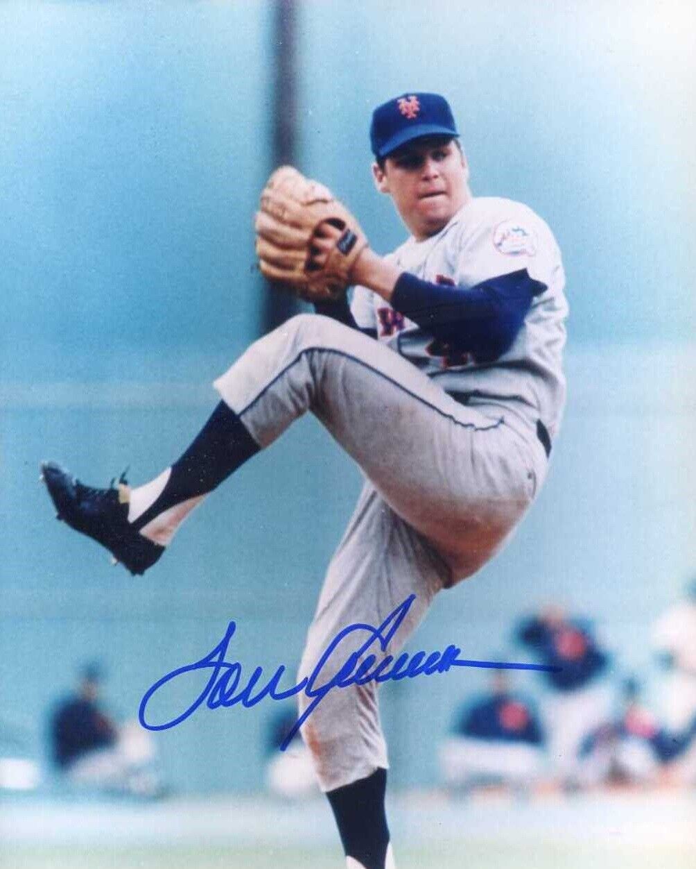 Tom Seaver Autograph Signed 8x10 Photo Poster painting HOF ( Mets ) REPRINT