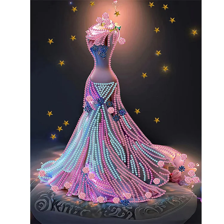 Dream Wedding Dress 30*40CM(Canvas) Special Shaped Drill Diamond Painting gbfke
