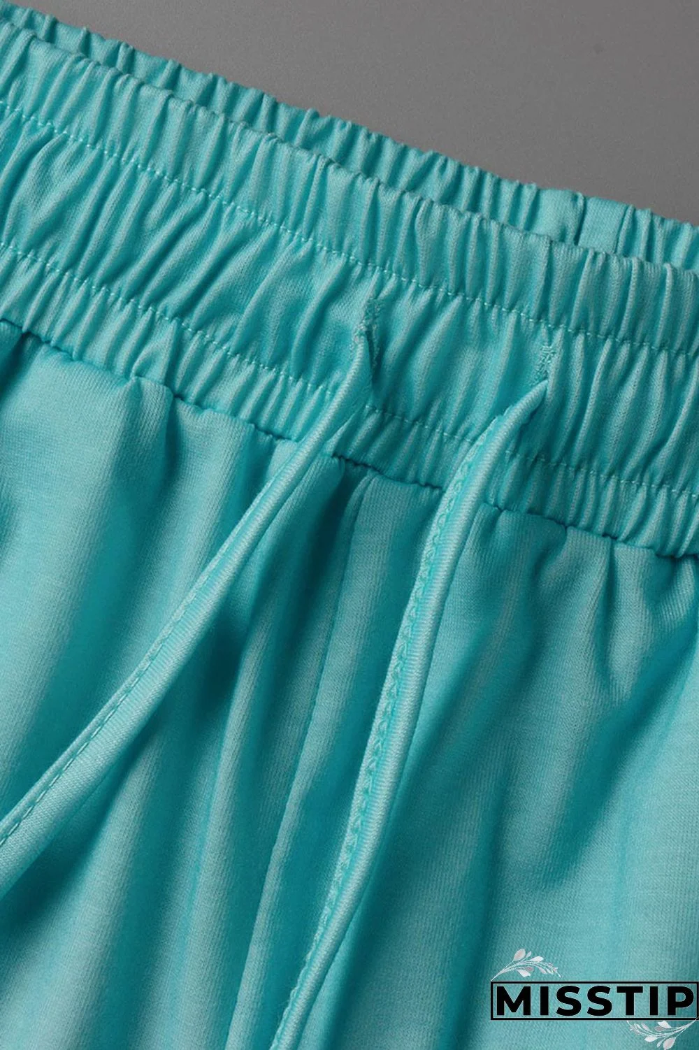 Fluorescent Green Casual Gradual Change Print Patchwork U Neck Sleeveless Two Pieces