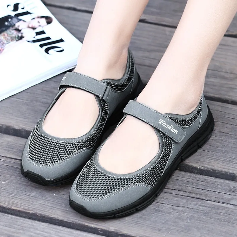 New Women Flats 2022 Spring Summer Ladies Mesh Flat Shoes Women Soft Breathable Sneakers Women Casual Shoes Zapatos De Mujer