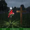 Solar Cardinal Memorial Stakes with LED Light Grave Memorial Plaque Stake Weatherproof Easy To Install Sympathy Gift for Loss of Mother Mom Grandma