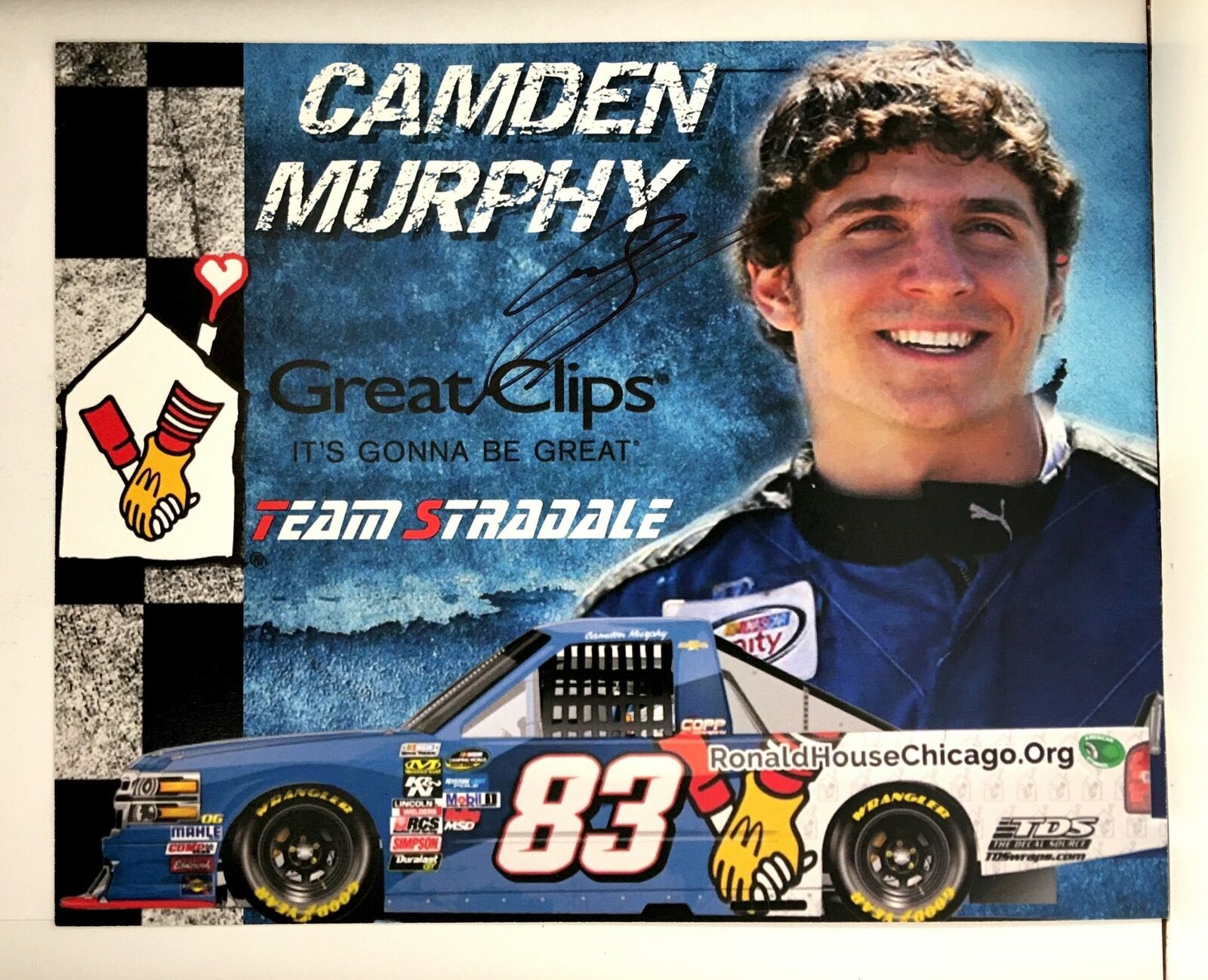 Camden Murphy Signed 8x10 Photo Poster painting Promo Hero Card Postcard NASCAR  SHIP Auto