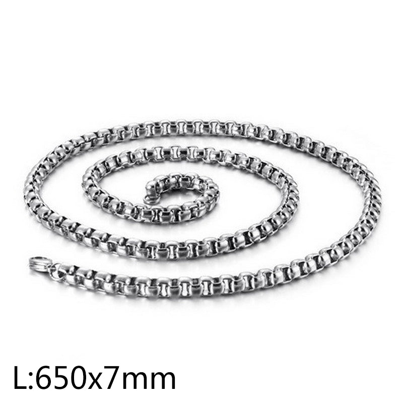 Minimalist Geometric Titanium Steel Chain 18K Gold Plated Unisex Necklace