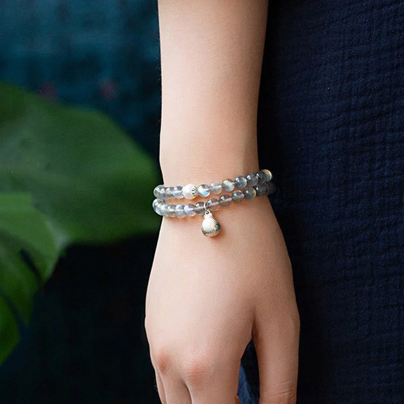 Natural Moonstone Love Healing Charm Bracelet