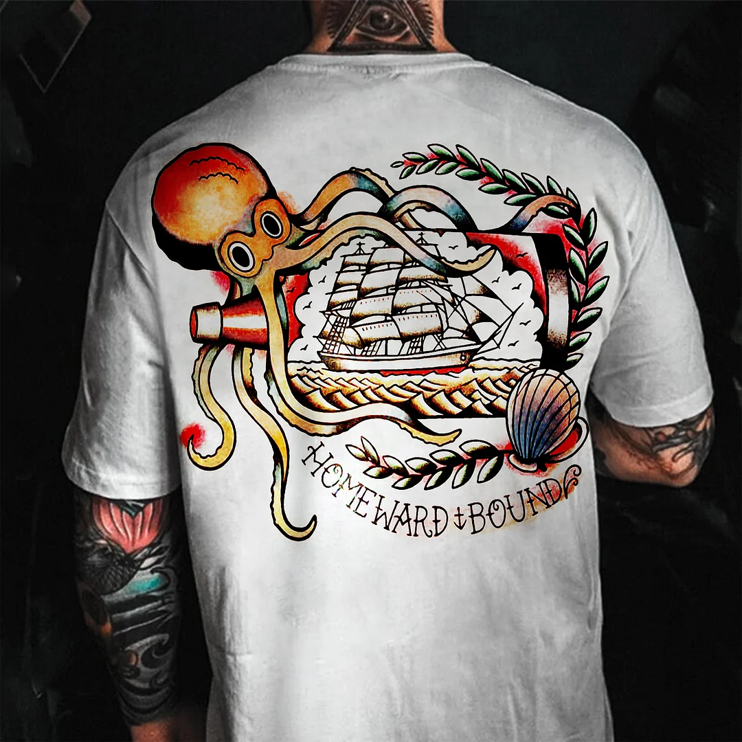 sea monster print t-shirt designe - Krazyskull