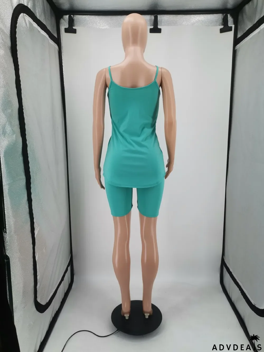 Women Summer Print Tank Top and Shorts Two-Piece Set