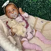 [Heartbeat & Sound] African American 20" Quality Realistic Handmade Toddler Babies Dolls Girls Soft Vinyl Silicone Reborn Baby Doll Payton - RBBI-Myrebornbabydoll&reg; Myrebornbabydoll&reg;