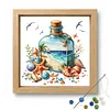 Landscape Glass Bead Partial 11CT DIY Stamped Cross Stitch Kits for Beginners Adults Home Decor Cross Stitch Art and Crafts Kits 14.04x14.04in tapestrymarket