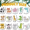 15pcs 2D Flat DIY Diamond Painting Keychain Double Sided Drill Keyrings (Animal)