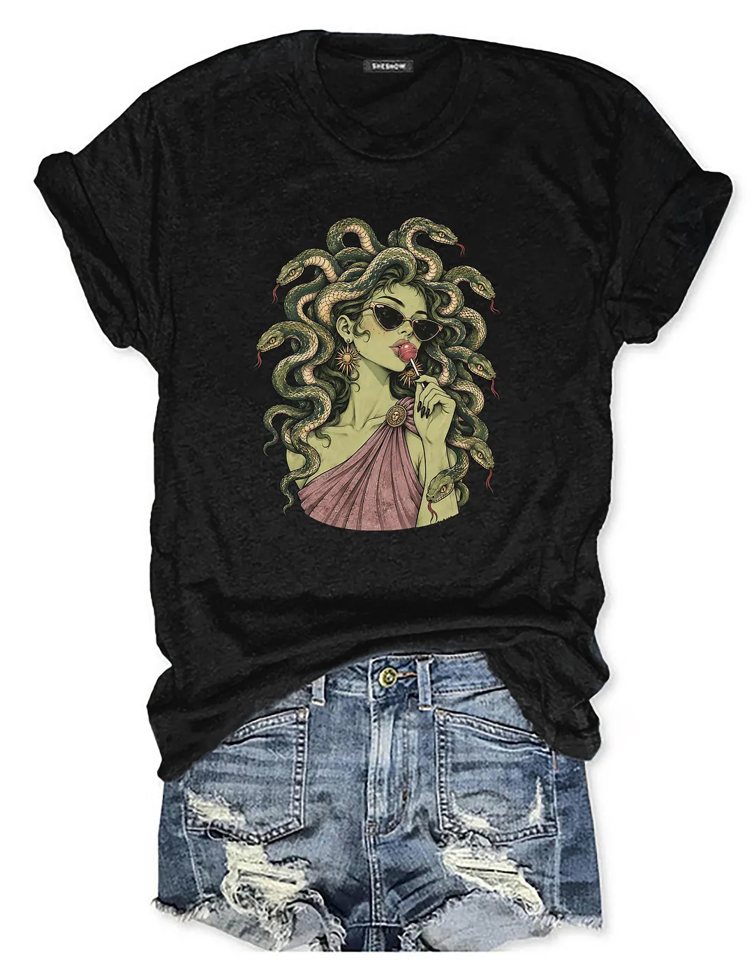 Medusa Lollipop Spooky Halloween T-shirt