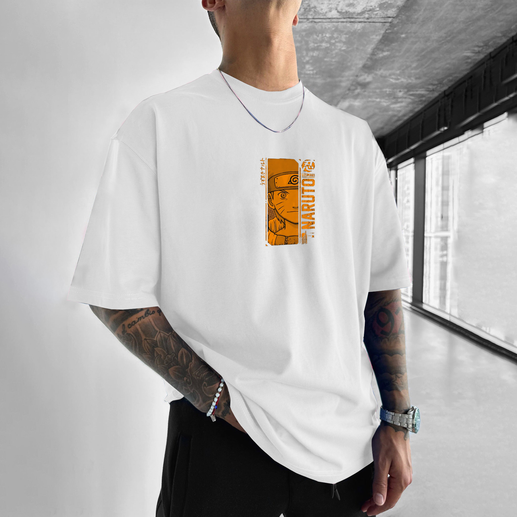 Oversized Naruto Anime Villain Printed T-shirt