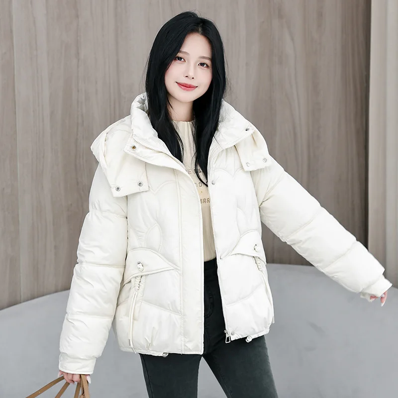 Toloer 2024 New Down Cotton Clothing Women's Short Small Foreign Air Thick Warm Hat Winter Bread Coat Tide-Outfit Ideas