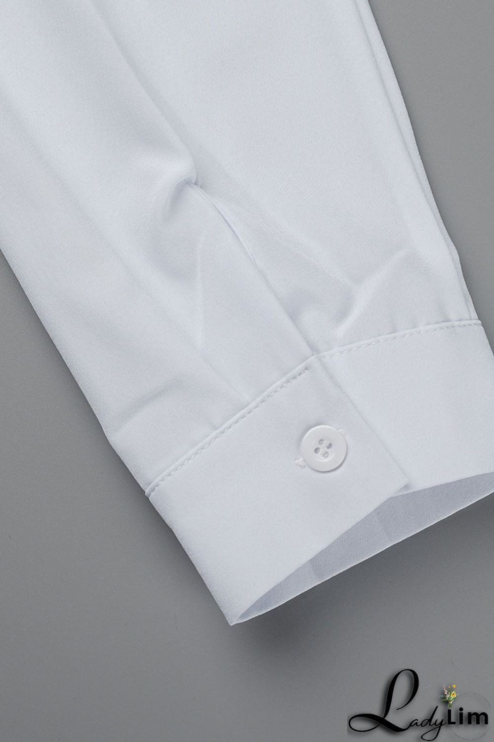 Light Blue Casual Simplicity Solid Patchwork Buckle Turndown Collar Long Sleeve Two Pieces