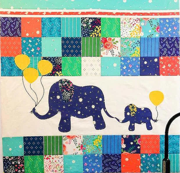 Warm Elephant Quilting Templates