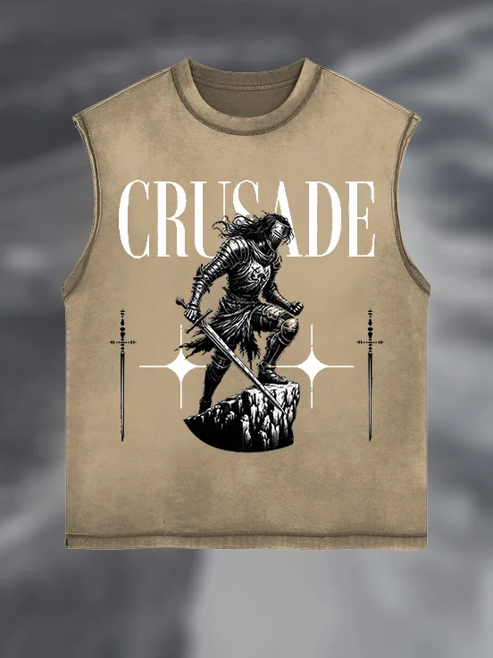 Men's Crusade Print Cotton Tank Top