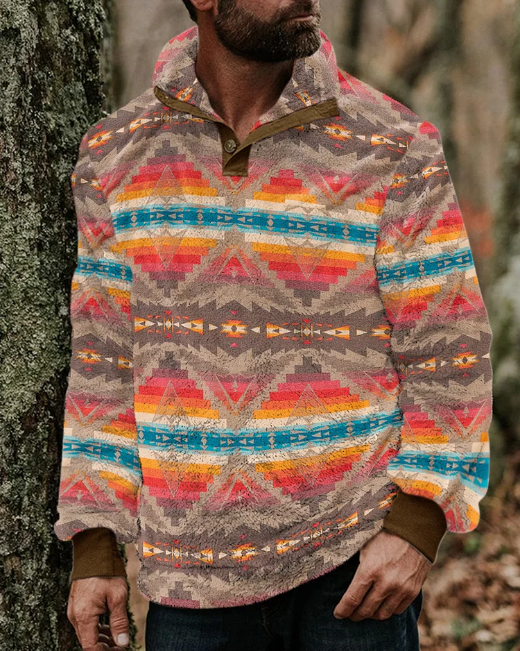 Men's double-sided plush Pullover a1a3