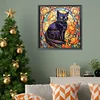 Diamond Painting-DIY Full Round Drill Stained Glass Cat