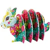 Pink Rabbit 5D DIY Tiermuster Diamantmaler-Untersetzer mit Halter