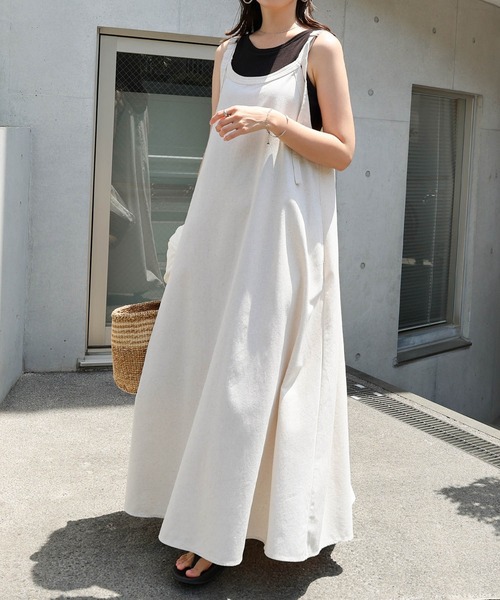 Casual Cotton Linen Strapless Dress