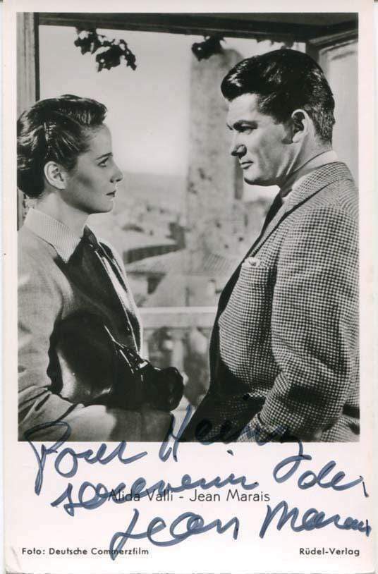 FRENCH ACTOR Jean Marais autograph, signed vintage Photo Poster painting