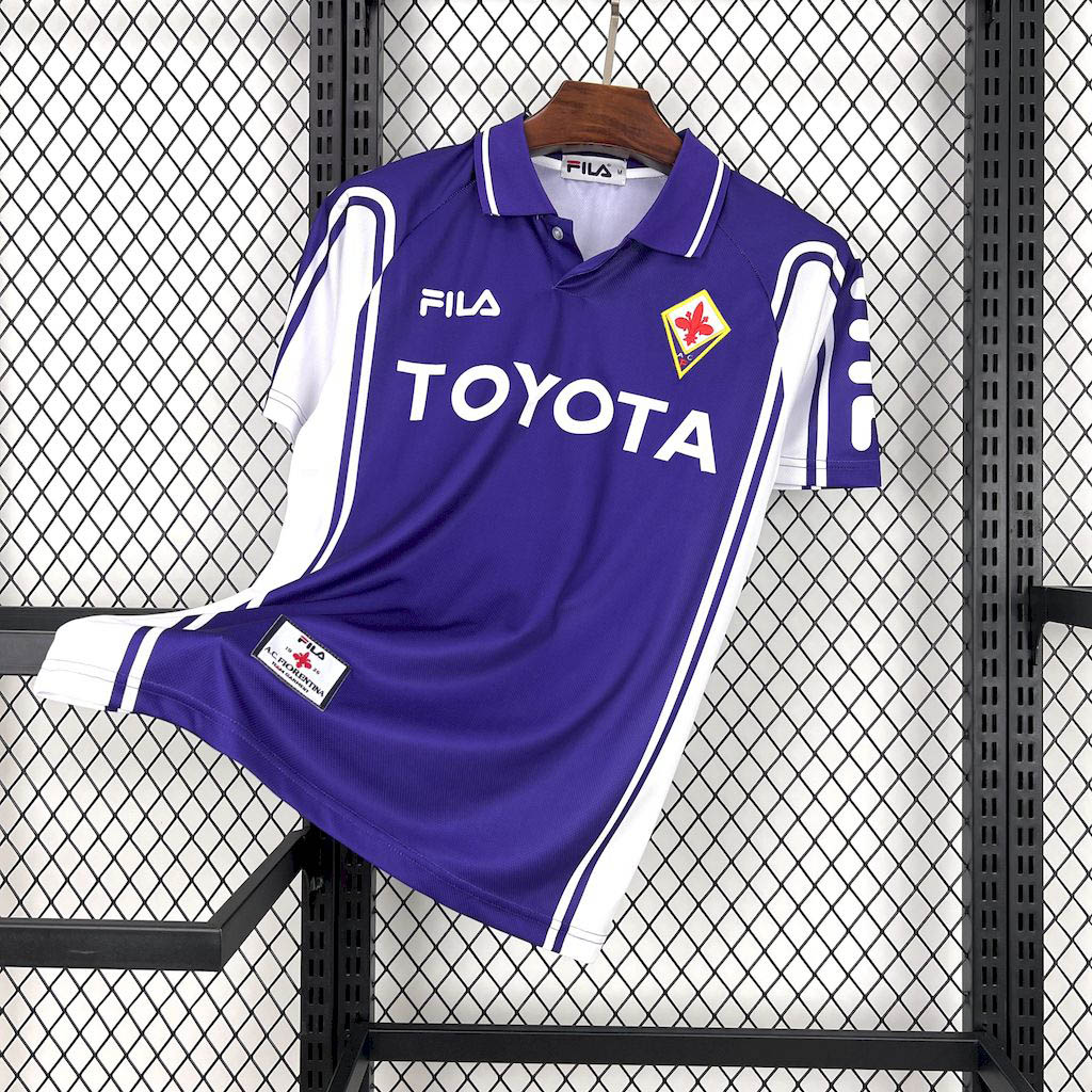 1999 -2000 Retro Fiorentina Home Football Shirt 1:1 Thai Quality- Maxi Kit