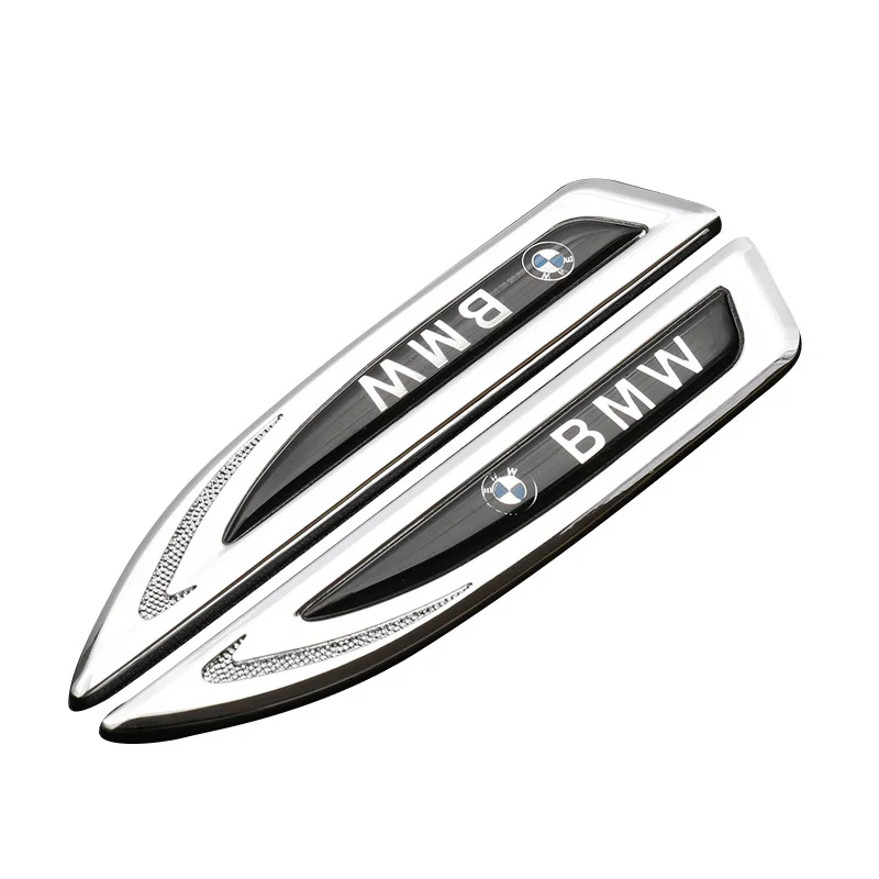 Car Universal Badge with Logo Customizable Car Metal Car Sticker (2 pcs)