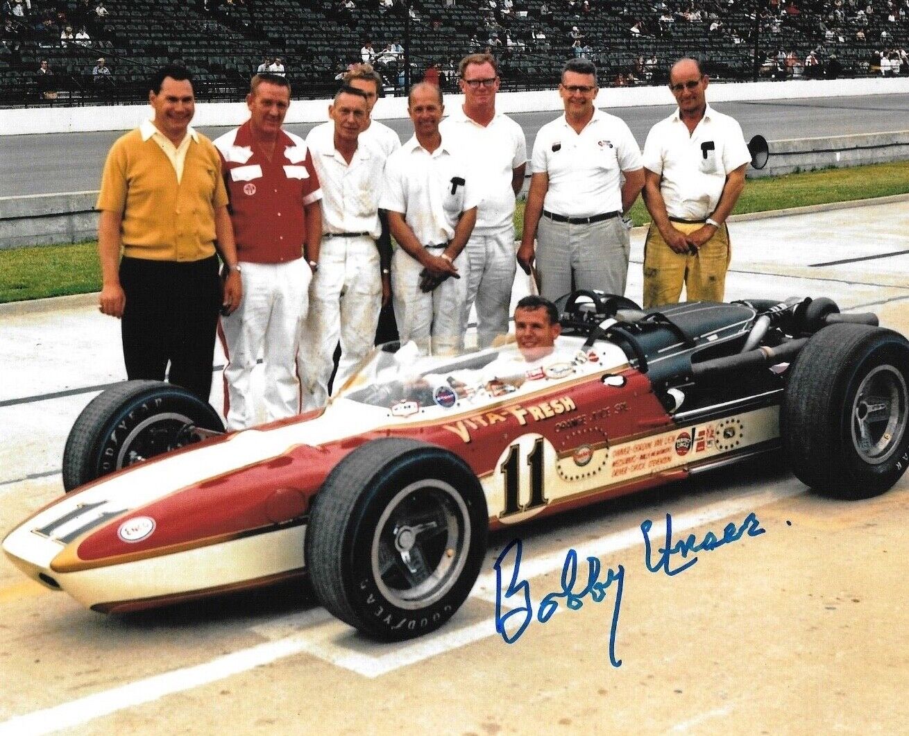 * BOBBY UNSER * signed 8x10 Photo Poster painting * NASCAR * INDY 500 WINNER * COA * 4