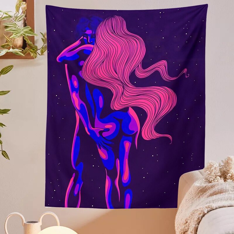 80s Aesthetic Tapestry Wall Hanging PsychedelicWall Cloth Tapestries Hippie Decor Living Room Bedroom Bohemian INS Print