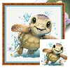Animal Full 18CT 2 Strands DIY Stamped Embroidery Needlepoint Starter Kits 7.87x7.87inch Cross Stitch Art and Crafts Kits for Beginners Adults Home Decor