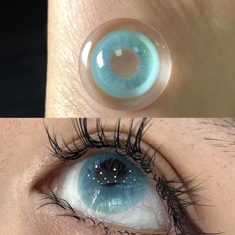 【U.S WAREHOUSE】Angelic Wings Celestial Blue Colored Contact Lenses