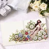 6Pcs Diamond Painting Greeting Card Dress Girl Diamond Handmade Card for Friends
