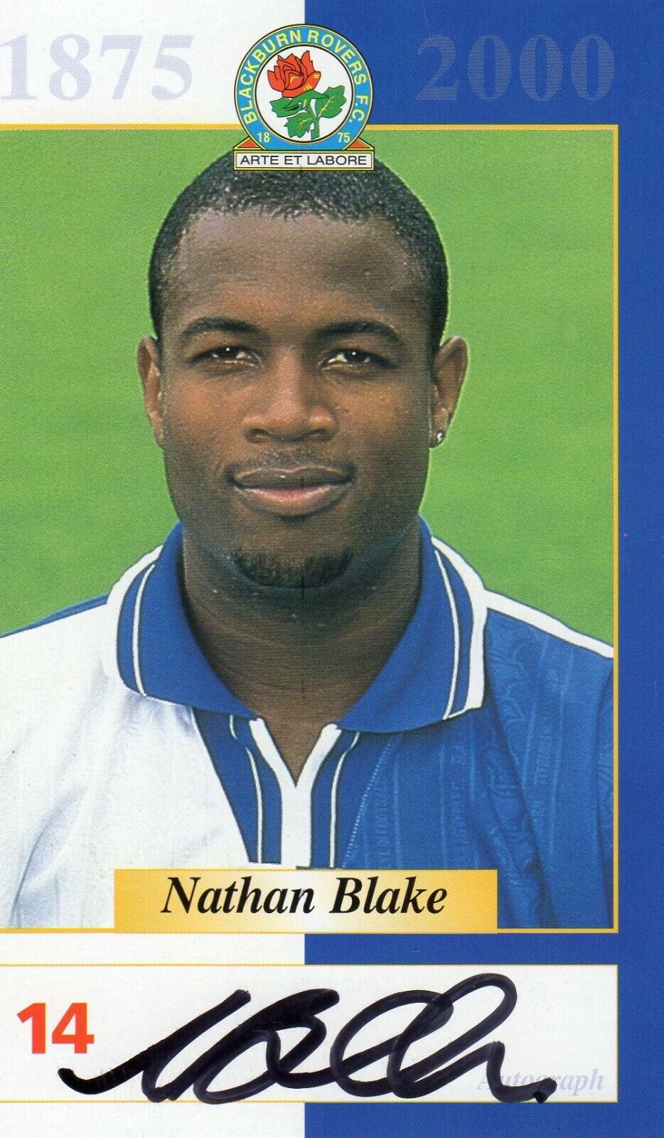 NATHAN BLAKE AUTOGRAPH, BLACKBURN ROVERS, FOOTBALL, SOCCER