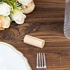 10 Pack | 2" Natural Farmhouse Cylindrical Wooden Place Card Holders, Rustic Table Number Stands