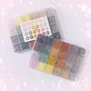 24-Color 7200pcs 2.6mm Fuse Bead Set | Acrylic Hollow Cylinder Beads, Elegant Pixel Art Beads