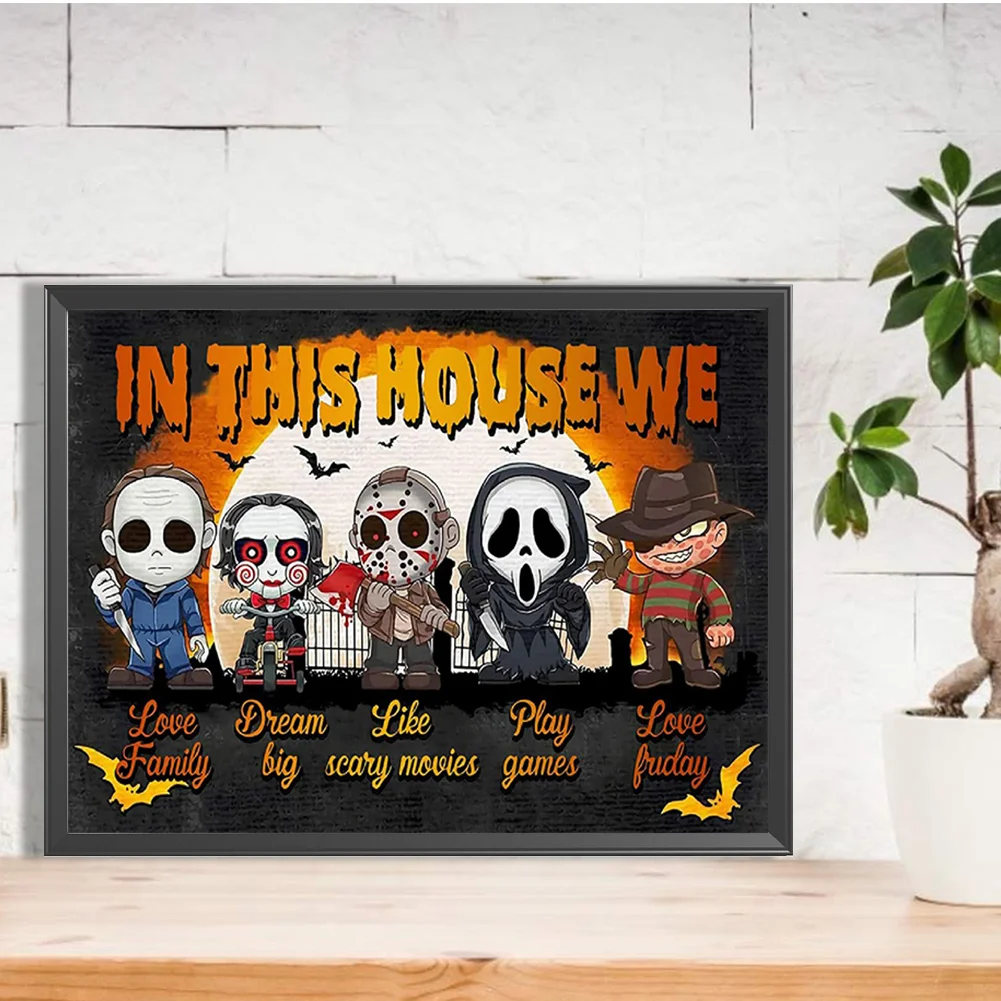 Diamond Painting - Full Round Drill - Horror Movie(40*30cm)