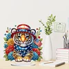 DIY Flag Tiger Special Shape Diamond Painting Desktop Ornaments