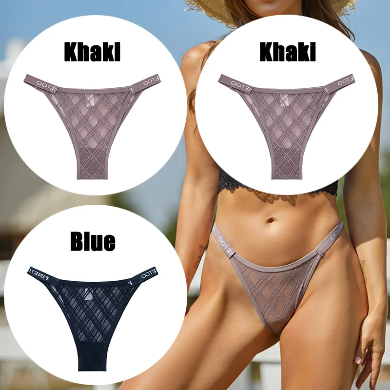Billionm Sexy Underwear for Women Perspective Thong G-string Lace Panties Breathable Intimates Lingerie Female Soft Undearpants