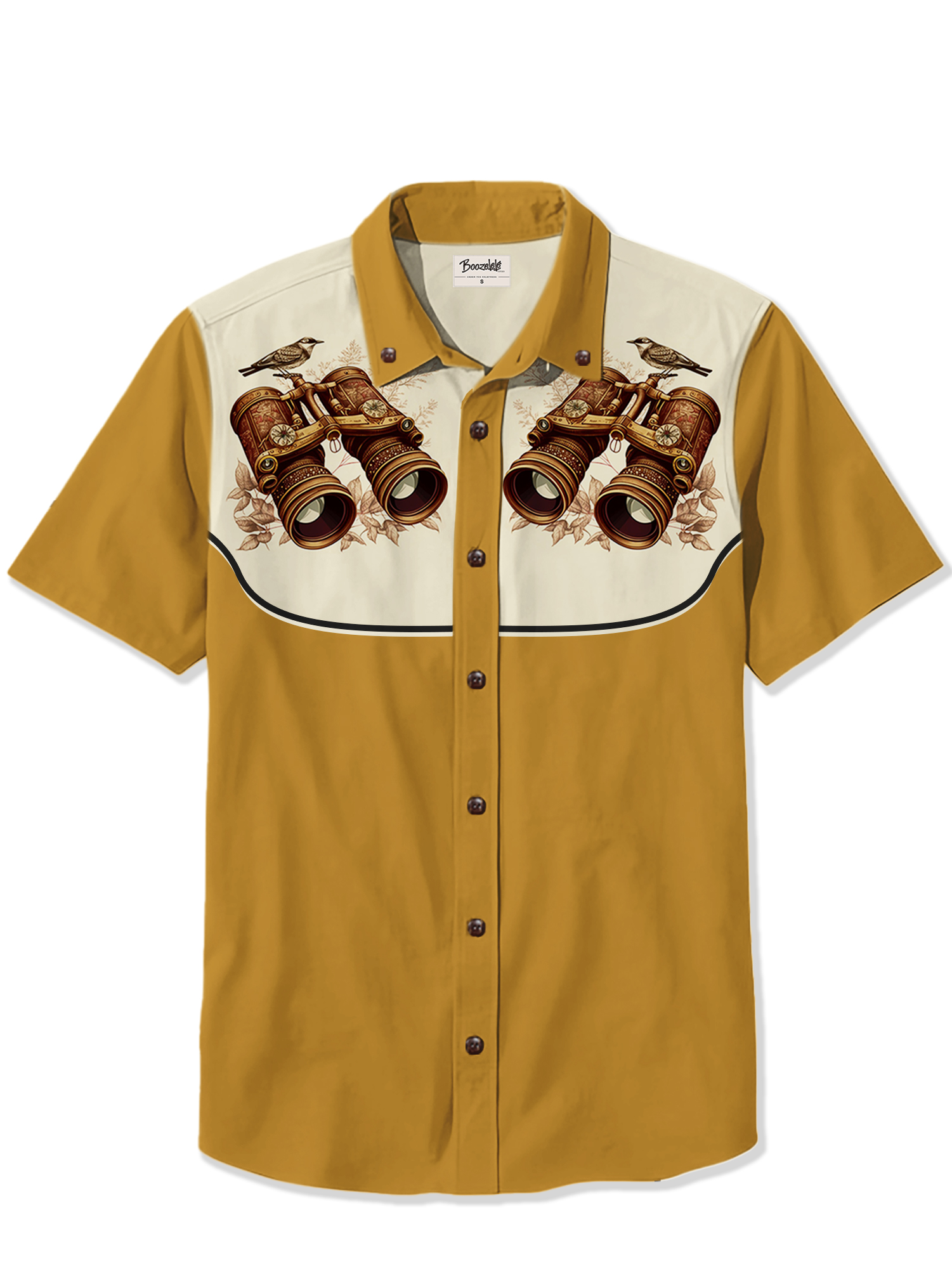 Nautical Telescope And Bird - 100% Cotton Shirt
