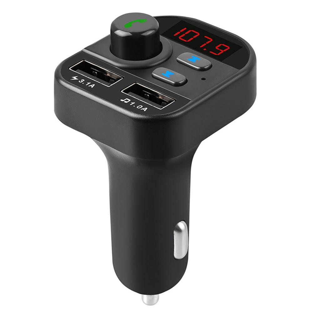 

805E Bluetooth 5.0 FM Transmitter Handsfree Car Kit MP3 Player USB Charger, 501 Original