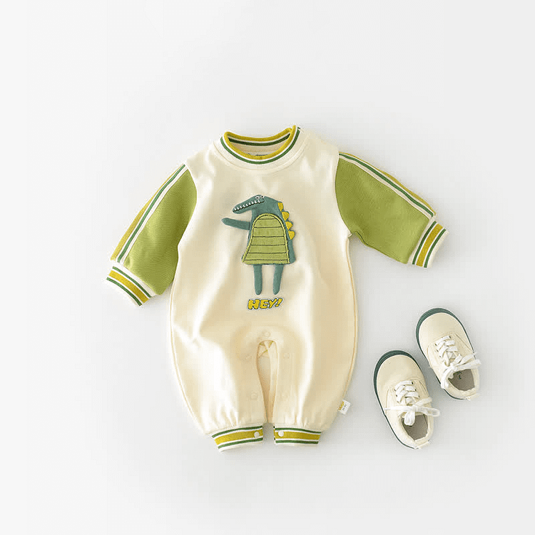 HEY Baby Dinosaur Splicing Romper