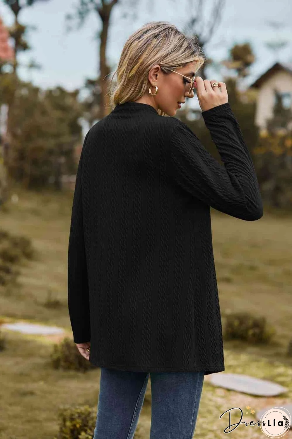 Open Front Long Sleeve Cardigan