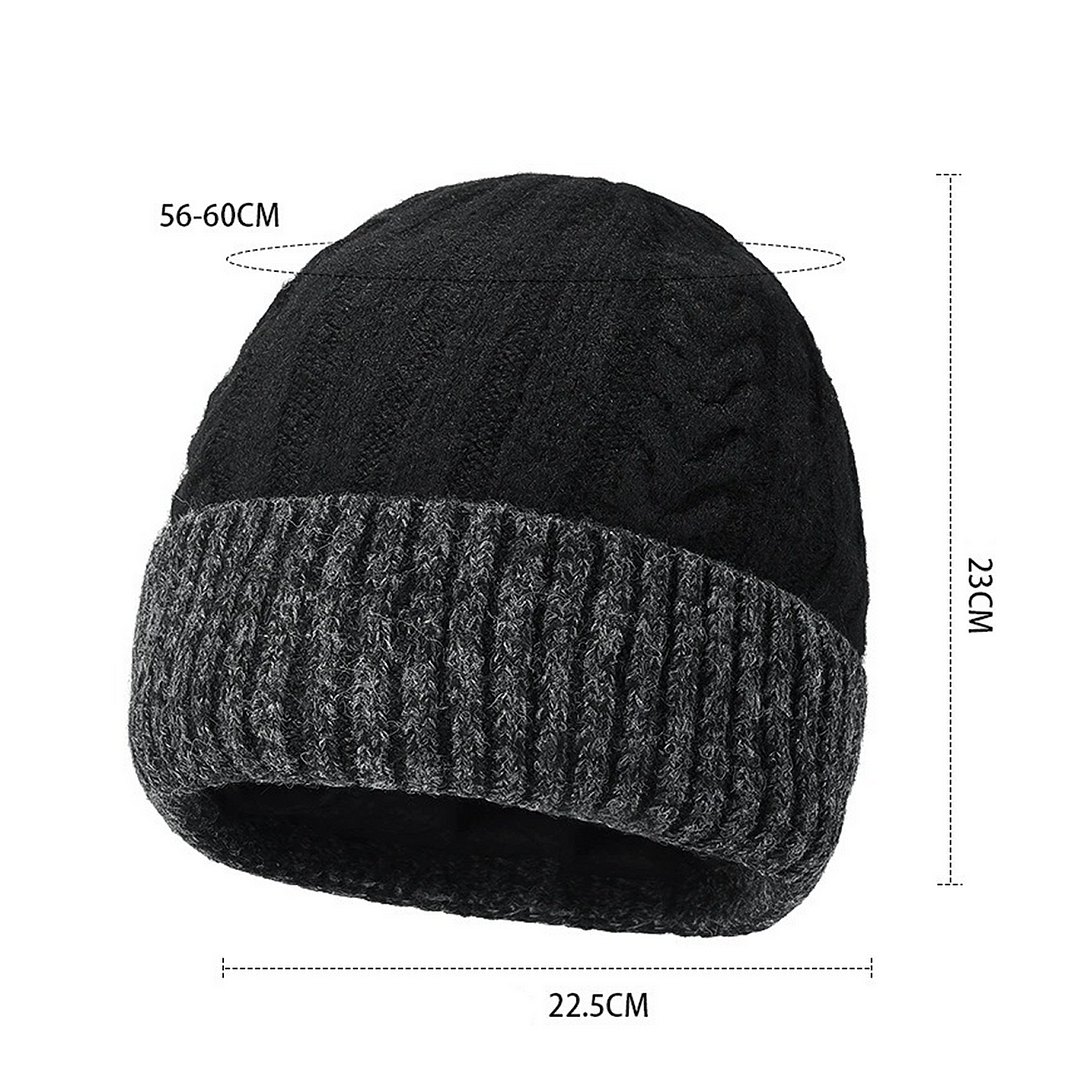 Unisex Winter Cable Knit Beanie Hat Stylish And Warm Headwear-inspireuse