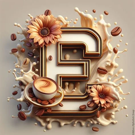 Diamond Painting - Full Round Drill - Coffee Alphabet(Canvas|40*40cm)