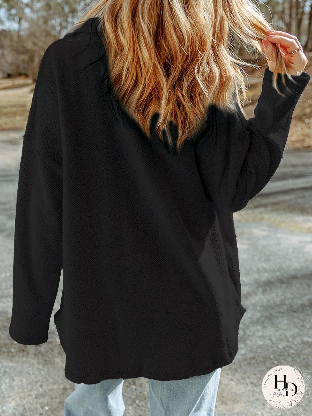 Solid Color Long Sleeve Jacket