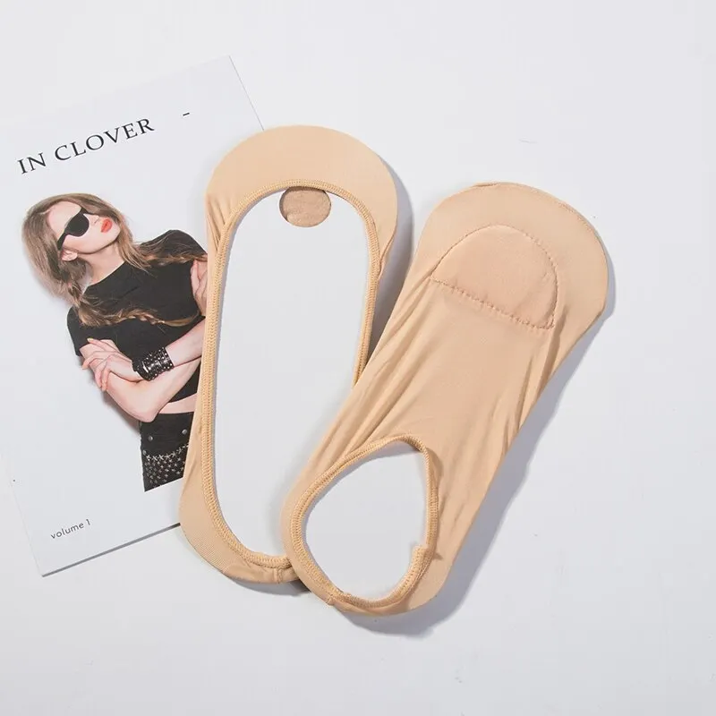 New Transparent Short Lace Socks Women Flower Short Antiskid Invisible Breathable Silicone Ankle Socks Summer Hollow Out Sox
