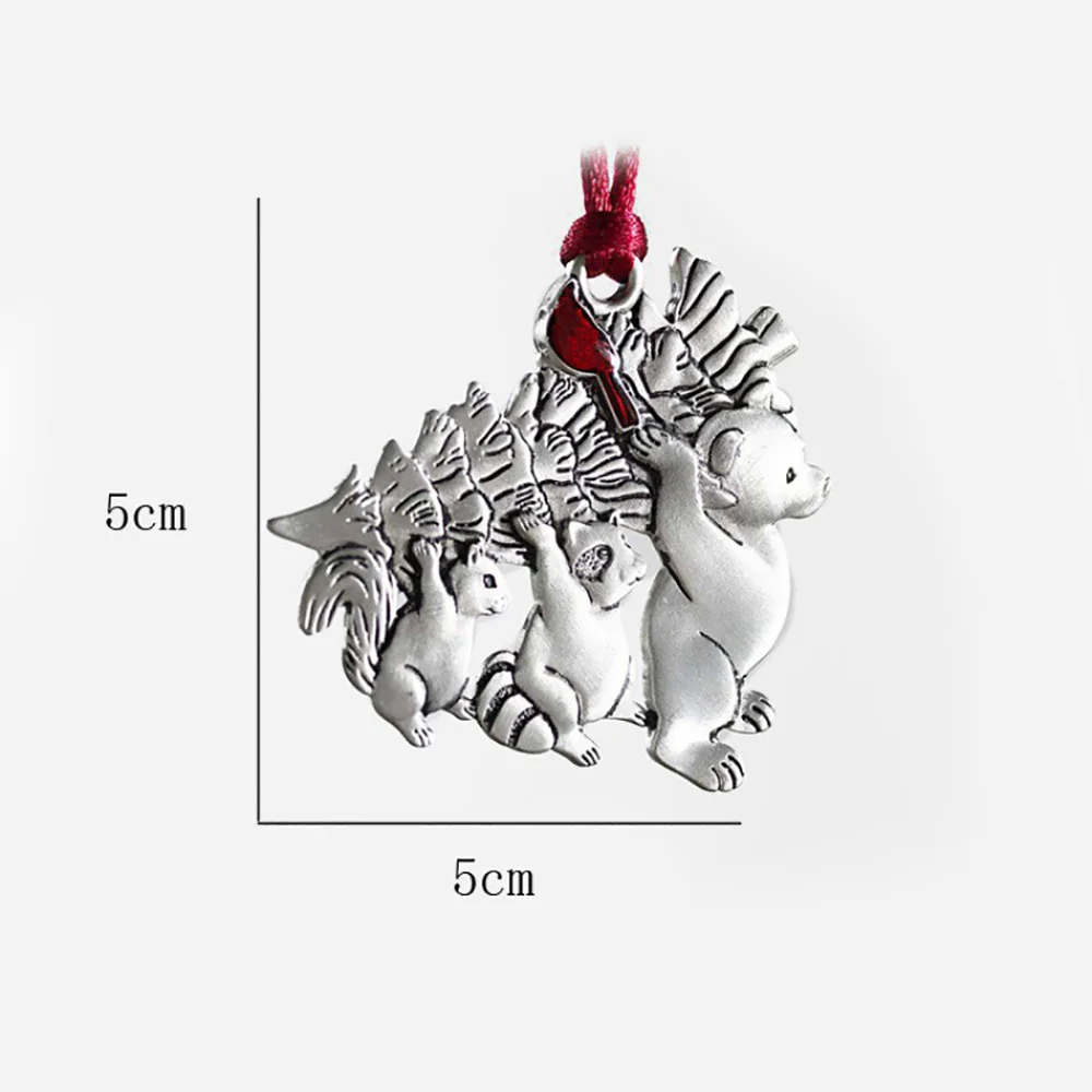 New pure tin metal three-dimensional Christmas furniture decoration pendant